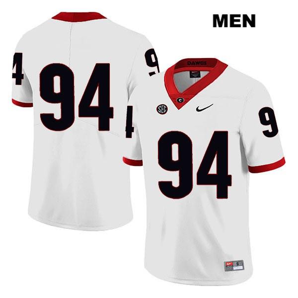 Georgia Bulldogs Men's Michael Barnett #94 NCAA No Name Legend Authentic White Nike Stitched College Football Jersey SYA1656AS